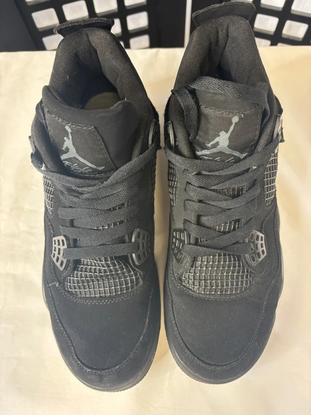 🖤 Nike Air Jordan Retro Black Cat Men's 8.5 405452-010 All Black Sneakers 🖤 - Picture 3 of 12